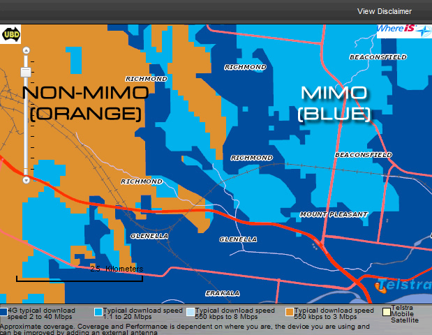 telstra mimo coverage map
