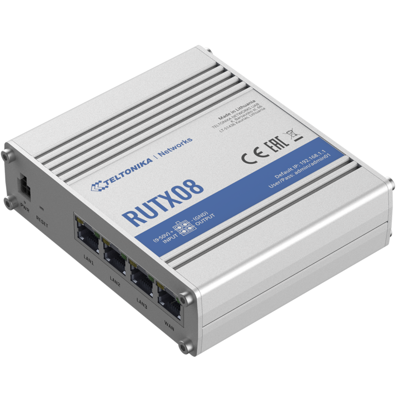 Teltonika RUTX08 Industrial Gigabit Ethernet Router