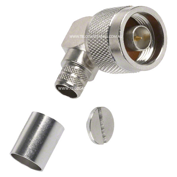 N Male Right Angle Crimp Connector LMR RG