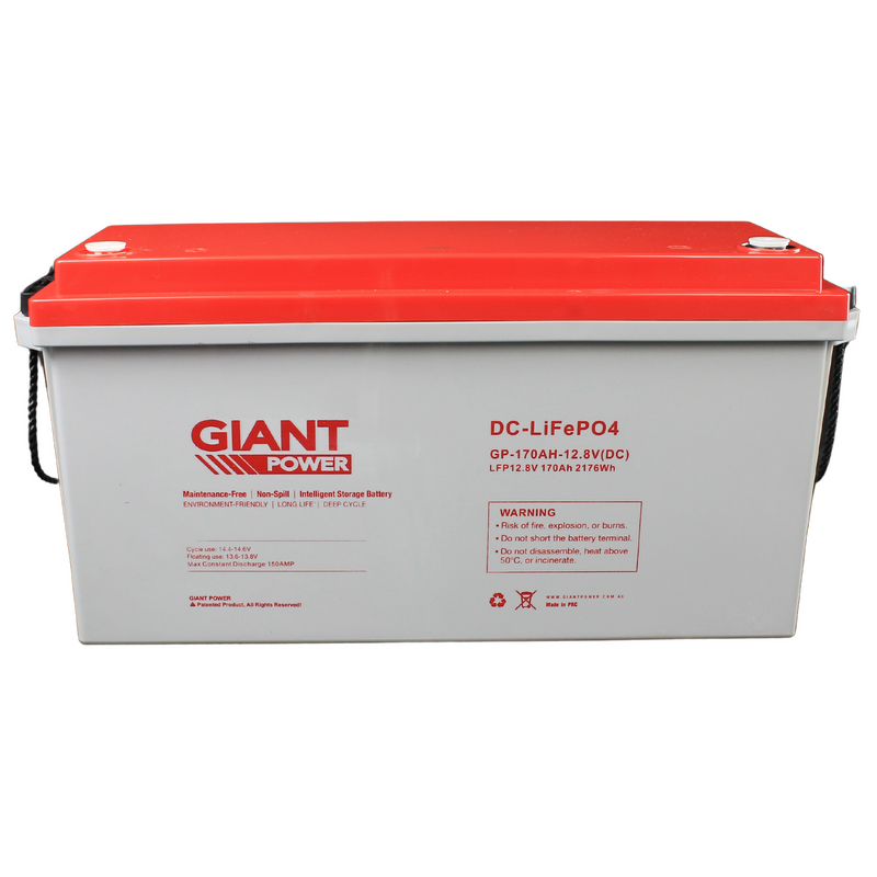 Giant 170aH 12V Lithium LifePO4 Deep Cycle Battery