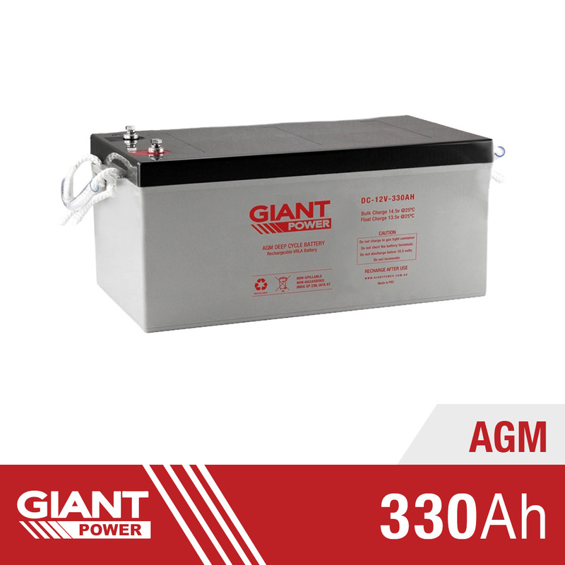 Giant 330aH 12V AGM Deep Cycle Battery