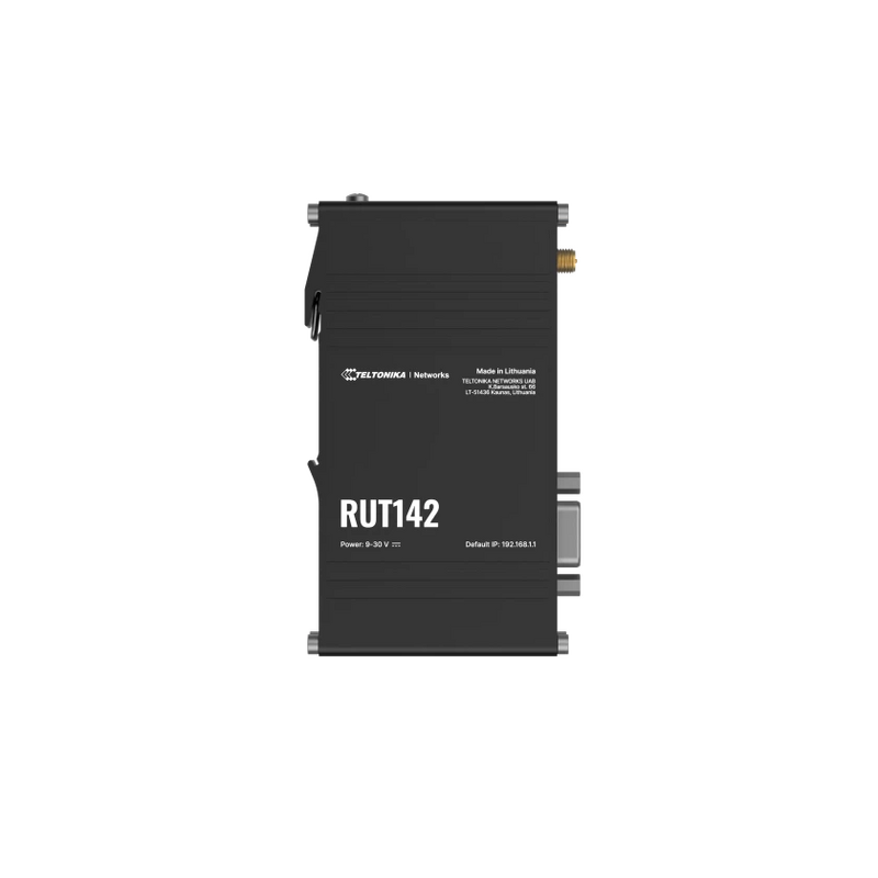 Teltonika RUT142 Industrial RS232 WiFi Ethernet Router - Integrated Din Rail Mount