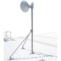 Heavy Duty Galvanised Roof Mounted Serviceable Microwave Mast - 75mm OD - 1m