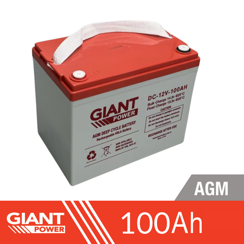 Giant 100aH 12V AGM Deep Cycle Battery