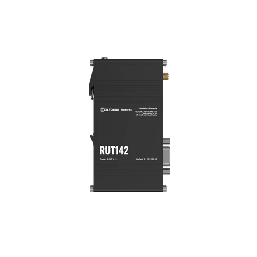 Teltonika RUT142 Industrial RS232 WiFi Ethernet Router - Integrated Din Rail Mount